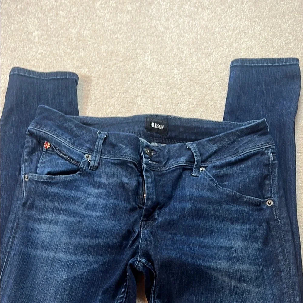 Hudson Nico Mid-Rise Super‎ Skinny Ankle Dark Wash Jeans Size 26